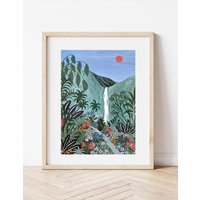 Akaka Falls Wandkunst, Kunstdruck, Falls, Hawaiian Waterfall, Hawaii, Big Island, Tropical Art, Travel Art von ShelleyAldrichArt
