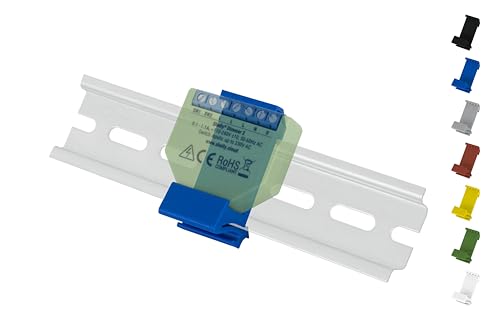 Shelly Dimmer 2 / 1L Hutschienenhalter/Adapter Flat DIN Rail bracket (35mm) (Blau) von Shelly Hutschienenhalter PW3D