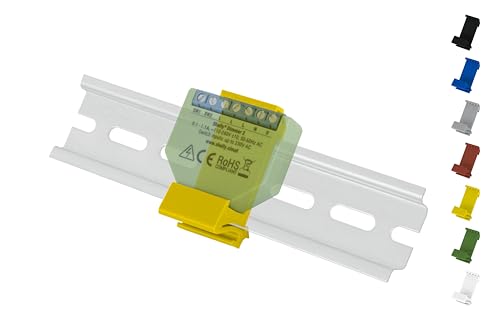 Shelly Dimmer 2 / 1L Hutschienenhalter/Adapter Flat DIN Rail bracket (35mm) (Gelb) von Shelly Hutschienenhalter PW3D