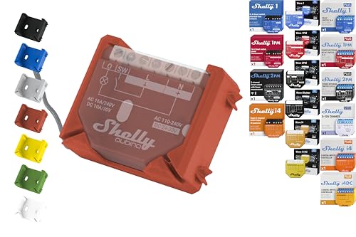 Wandhalter "Wall" für 18 Shellys: 1 Gen3,1PM Gen3,2PM Gen3,i4 Gen3,Plus 1,Plus 1PM,Plus 2PM,Plus i4,Plus 0-10V Dimmer,Wave 1,Wave 1PM,Wave 2PM,Wave Shutter,Wave i4 (Rot-Prime) von Shelly Hutschienenhalter PW3D