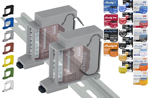 Hutschienenhalter "Single" für 18 Shellys: 1 Gen3,1PM Gen3,2PM Gen3,i4 Gen3,Plus 1,Plus 1PM,Plus 2PM,Plus i4,Plus 0-10V Dimmer,Wave 1,Wave 1PM,Wave 2PM,Wave Shutter,Wave i4 (2x Grau) Hutschienenhalter "Single" für 18 Shellys: 1 Gen3,1PM Gen3,2PM Gen3,i4 Gen3,Plus 1,Plus 1PM,Plus 2PM,Plus i4,Plus 0-10V Dimmer,Wave 1,Wave 1PM,Wave 2PM,Wave Shutter,Wave i4 (2x Grau) von Shelly Hutschienenhalter PW3D