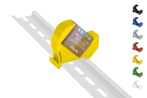 Shelly-MINI Hutschienenhalter/Adapter "Mini" DIN Rail bracket (35mm) (Gelb) von Shelly Hutschienenhalter PW3D