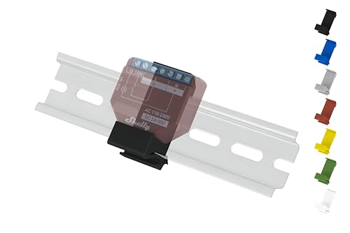 Shelly Plus Hutschienenhalter/Adapter Flat DIN Rail bracket (35mm) (Schwarz) von Shelly Hutschienenhalter PW3D