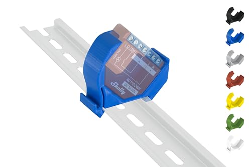 Shelly Plus Hutschienenhalter/Adapter Mini DIN Rail bracket (35mm) (Blau (Prime)) von Shelly Hutschienenhalter PW3D