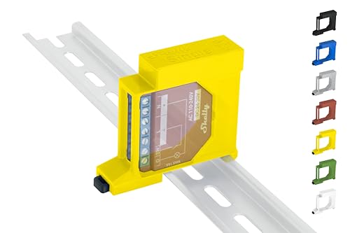 Shelly Plus Hutschienenhalter/Adapter Single DIN Rail bracket (35mm) (Gelb) von Shelly Hutschienenhalter PW3D