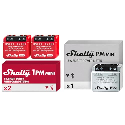 Shelly 1PM Mini Gen3 | WLAN- und Bluetooth-Smart-Switch-Relais & PM Mini Gen 3 | Intelligenter WLAN- und Bluetooth-Leistungsmesser 1 Kanal 16 A Shelly 1PM Mini Gen3 | WLAN- und Bluetooth-Smart-Switch-Relais & PM Mini Gen 3 | Intelligenter WLAN- und Bluetooth-Leistungsmesser 1 Kanal 16 A von Shelly