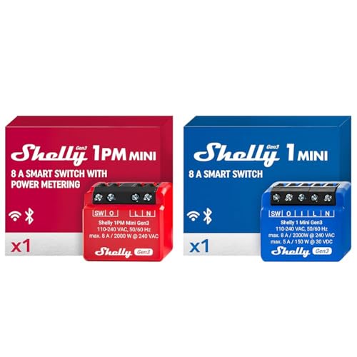 Shelly 1PM Mini Gen3 | WiFi & Bluetooth Smart Switch Relais & 1 Mini Gen 3 | WiFi & Bluetooth Smart Switch Relais 1 Kanal 8A von Shelly