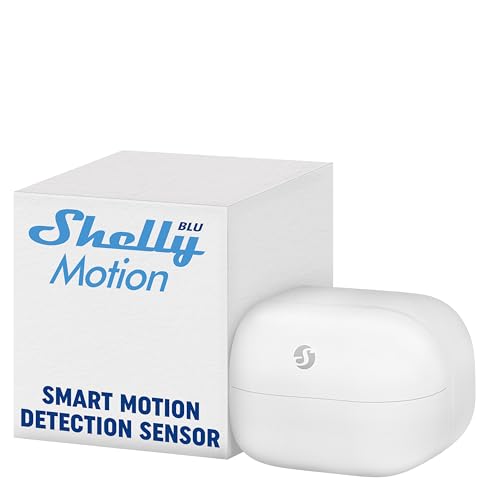 Shelly Blu Motion | Bluetooth Bewegungssensor mit Lux-Sensor | Unmittelbare Reaktion | Hausautomation | Alexa und Google | Gateway Erforderlich | Reichweite bis zu 9 Meter | Szenenaktivierung von Shelly