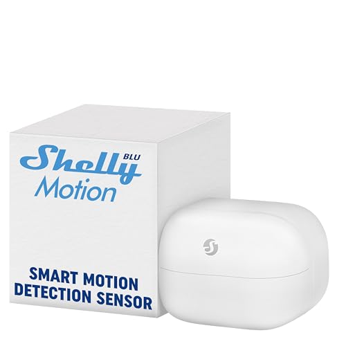 Shelly Blu Motion | Bluetooth-Bewegungs- und Lux-Sensor | Hausautomation | Kompatibel mit Alexa und Google | iOS-Android-App | Reichweite bis zu 9 Meter von Shelly