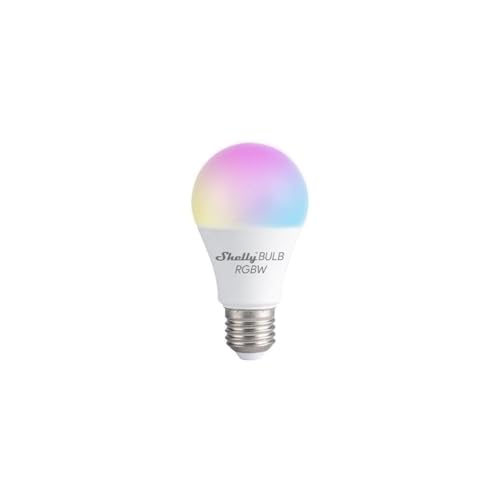 Shelly Duo RGBW Smart Home LED Glühbirne Dimmbar E27, Digitale Fernbedienung der Glühlampe per App & WLAN, Kompatibel mit Alexa & Google Home, Wifi, 9W, 110V & 220V, Energiesparend, 800 Farbwechsel von Shelly