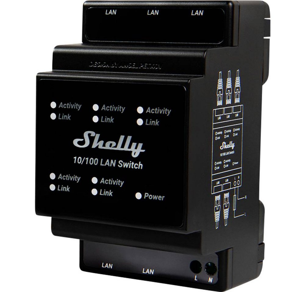 Shelly Hutschiene 5 Ports, 10/100 Mbit Smart-Home-Zubehör Shelly Hutschiene 5 Ports, 10/100 Mbit Smart-Home-Zubehör von Shelly