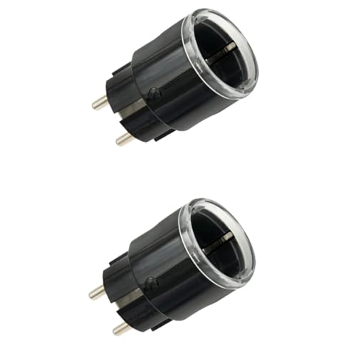 Shelly Plug S MTR Gen3 Schwarz, 2er Pack, Matter-zertifizierte intelligente Steckdose mit Stromüberwachung und mehrfarbiger LED-Anzeige, iOS Android APP-Fernbedienung, Google Home+Alexa-Zubehör, Timer von Shelly