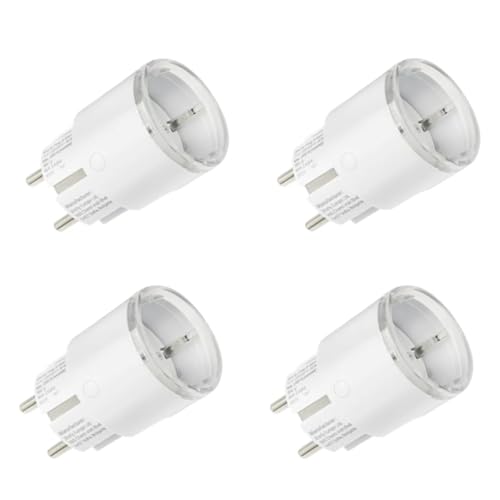 Shelly Plug S MTR Gen3 Weiß, 4er Pack, Matter-zertifizierte intelligente Steckdose mit Stromüberwachung und mehrfarbiger LED-Anzeige, iOS Android APP-Fernbedienung, Google Home+Alexa-Zubehör, Timer von Shelly