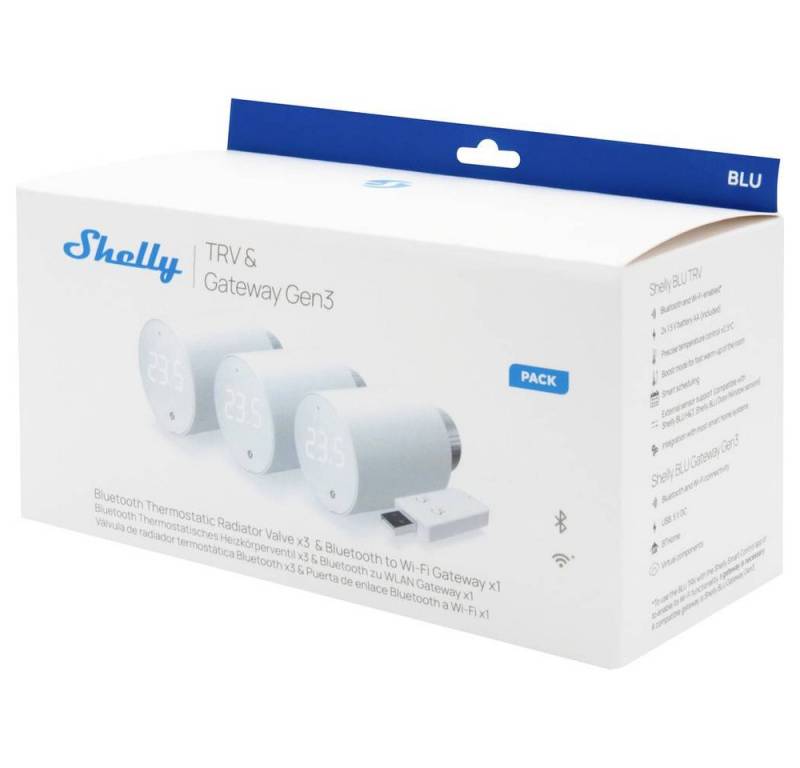 Shelly Plug & Play Heizkörperthermostate Smart-Home-Steuerelement von Shelly