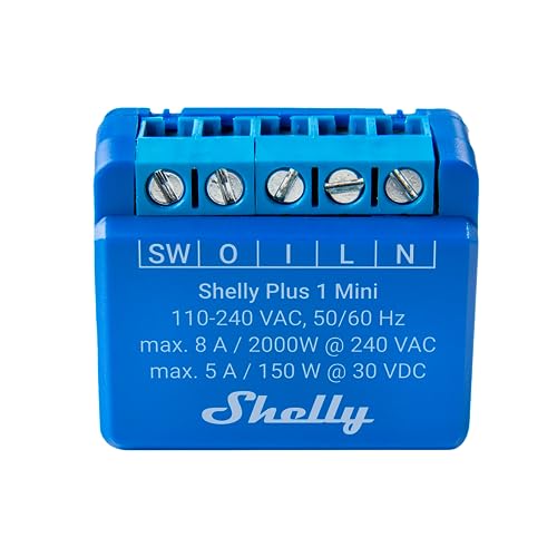 Shelly Plus 1 Mini | Wlan & Bluetooth intelligenter Schalter Relais, 1 Kanal 8 A | Hausautomation | Kompatibel mit Alexa & Google Home | iOS Android App | Kein Hub nötig | Trockene Kontakte Shelly Plus 1 Mini | Wlan & Bluetooth intelligenter Schalter Relais, 1 Kanal 8 A | Hausautomation | Kompatibel mit Alexa & Google Home | iOS Android App | Kein Hub nötig | Trockene Kontakte von Shelly