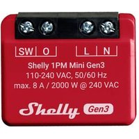 Shelly Plus 1PM Mini Gen. 3 Funk-Schalter Wi-Fi, Bluetooth von Shelly