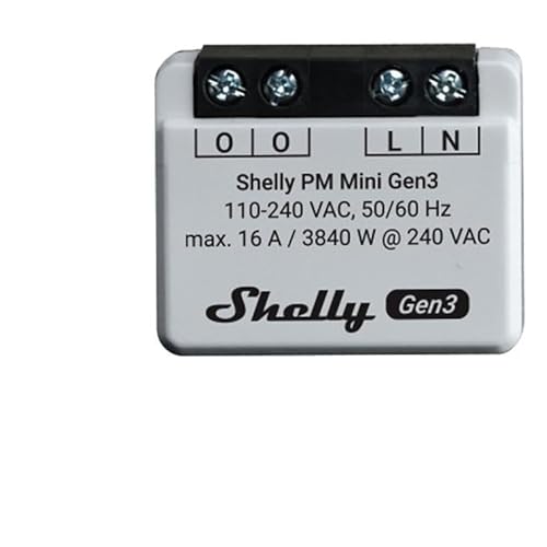Shelly Plus PM Mini Gen 3 Kabelloser WLAN-Schalter, Bluetooth von Shelly
