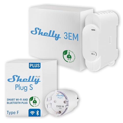 Shelly Plus Plug S+Shelly 3EM Wlan-gesteuerter 3 Kanal Relaisschalter Energiemessung und Schützsteuerung Stromüberwachung Intelligente Steckdose Automatisierung von Geräten Strommessung Alexa Google Shelly Plus Plug S+Shelly 3EM Wlan-gesteuerter 3 Kanal Relaisschalter Energiemessung und Schützsteuerung Stromüberwachung Intelligente Steckdose Automatisierung von Geräten Strommessung Alexa Google von Shelly