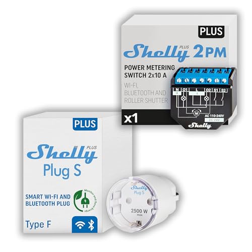 Shelly Plus Plug S + Shelly Plus 2 PM von Shelly