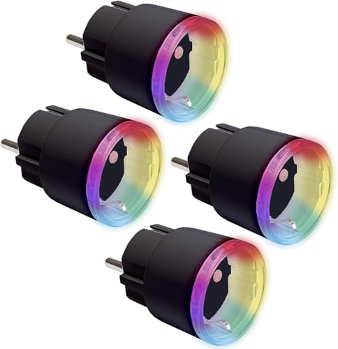Shelly Plus Plug S Viererpack - Intelligente Steckdose Funktioniert mit Alexa & Google Home, programmierbare mit Sprachsteuerung, Bluetooth; Wi-Fi-Gerät zur Automatisierung von Geräten Schwarz von Shelly