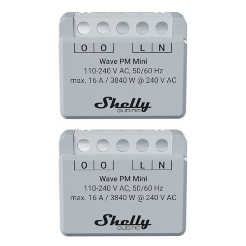 Shelly Qubino Wave PM Mini | 2er Pack | Z-wave Leistungsmesser, 1 Kanal 16 A mit | Hausautomation | iOS-Android-App | Geringer Stromverbrauch | Hohe Kompatibilität Shelly Qubino Wave PM Mini | 2er Pack | Z-wave Leistungsmesser, 1 Kanal 16 A mit | Hausautomation | iOS-Android-App | Geringer Stromverbrauch | Hohe Kompatibilität von Shelly