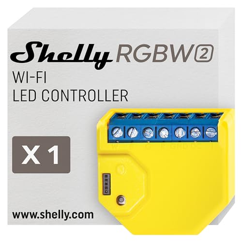 Shelly RGBW2 | WLAN-gesteuertes Relais Controller für smarte RGBW LED-Streifen | Alexa & Google Home kompatibel | Fernbedienung iOS Android App | Kein Hub erforderlich | Timer Dimmbare Shelly RGBW2 | WLAN-gesteuertes Relais Controller für smarte RGBW LED-Streifen | Alexa & Google Home kompatibel | Fernbedienung iOS Android App | Kein Hub erforderlich | Timer Dimmbare von Shelly