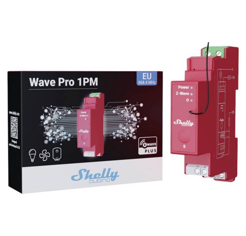 Shelly Relais max. 16 A 1 Phase 1 x 16 A Messfunktion Z-Wave Shelly_W_Pro_1PM Smart-Home-Zubehör, mit Messfunktion Shelly Relais max. 16 A 1 Phase 1 x 16 A Messfunktion Z-Wave Shelly_W_Pro_1PM Smart-Home-Zubehör, mit Messfunktion von Shelly