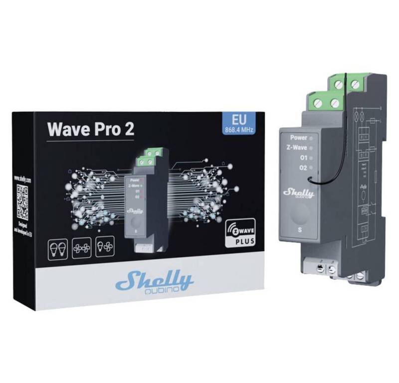 Shelly Relais max. 25 A 2 Phasen 2 x 16 A Z-Wave Smart-Home-Zubehör von Shelly