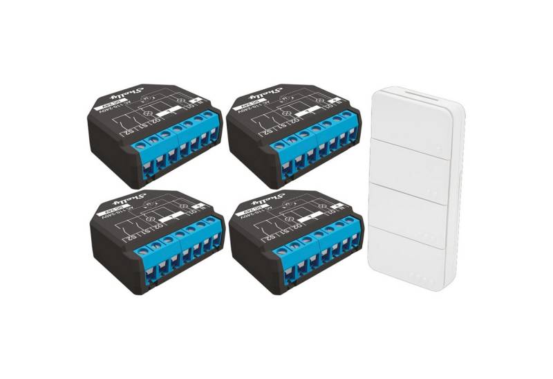 Shelly SHELLY Rollladen Automatsierung Starter Kit, 4er Smart-Home Starter-Set von Shelly