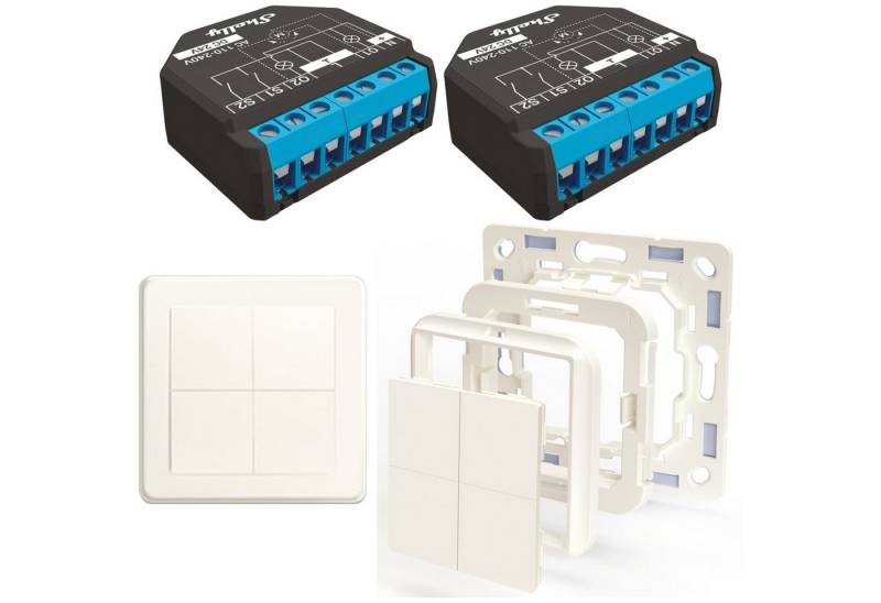 Shelly SHELLY Rollladensteuerung Starter Kit, 2er Set Smart-Home Starter-Set von Shelly