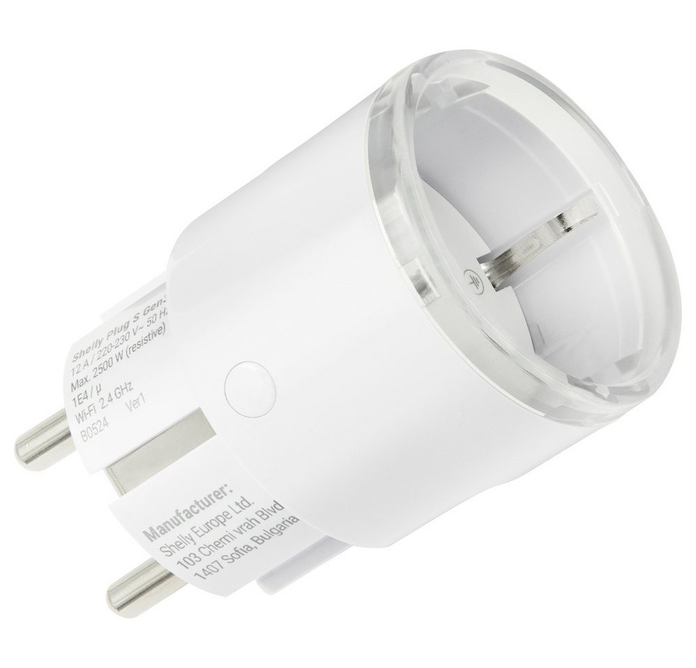 Shelly Shelly Shelly Plug S Gen3 White Steckdose Bluetooth, Wi-Fi Smart-Home-Zubehör Shelly Shelly Shelly Plug S Gen3 White Steckdose Bluetooth, Wi-Fi Smart-Home-Zubehör von Shelly