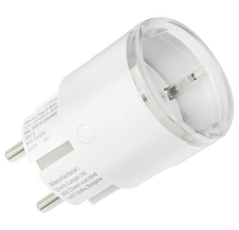 Shelly Shelly Shelly Plug S Gen3 White Steckdose Bluetooth, Wi-Fi Smart-Home-Zubehör von Shelly
