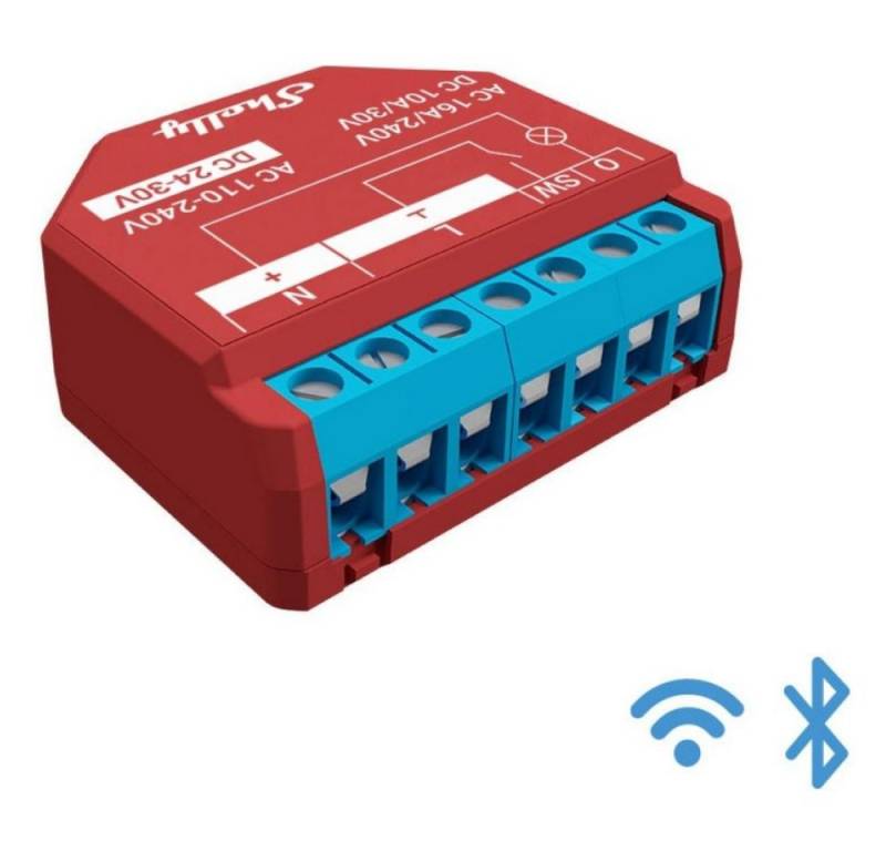 Shelly Shelly Plus 1PM, WLAN + Bluetooth Schaltaktor mit Messfunktion Unterputzschalter von Shelly