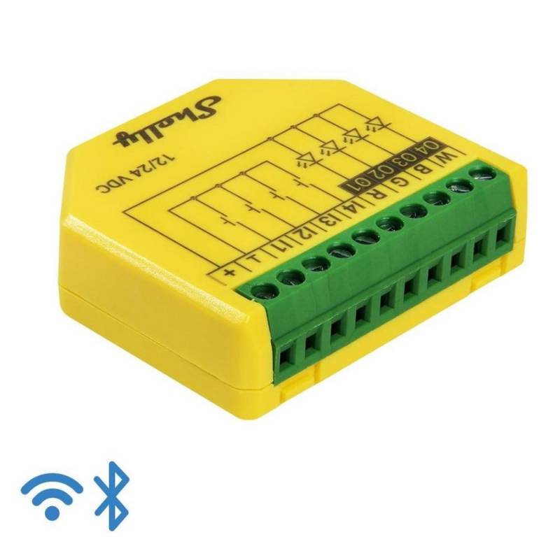 Shelly Shelly Plus RGBW PM, WLAN + Bluetooth LED Lichtcontroller Smarter Lichtschalter von Shelly
