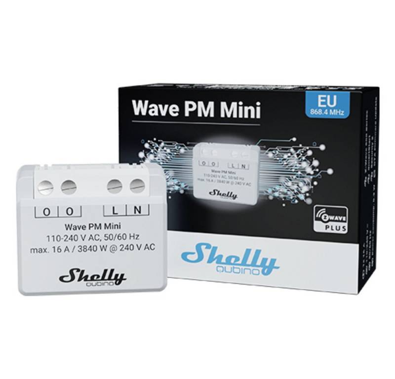 Shelly Shelly Shelly Qubino Wave PM Mini Schalt-Messaktor Z-Wave Smart-Home-Zubehör Shelly Shelly Shelly Qubino Wave PM Mini Schalt-Messaktor Z-Wave Smart-Home-Zubehör von Shelly