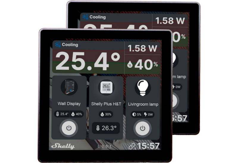 Shelly Shelly Wall Display, Bedienteil, (2er Pack) Smart-Home-Zubehör von Shelly