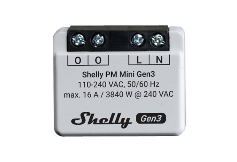 Shelly Strommessgerät SHELLY WLAN-Leistungsmesser Plus PM Mini Gen.3 von Shelly