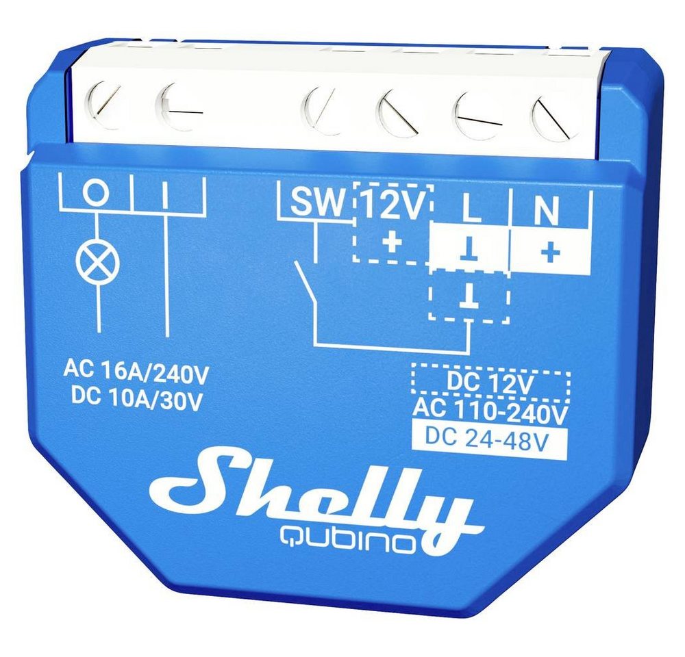 Shelly UP-Relais max 16 A, 1 Kanal, Z-Wave Smart-Home-Steuerelement von Shelly
