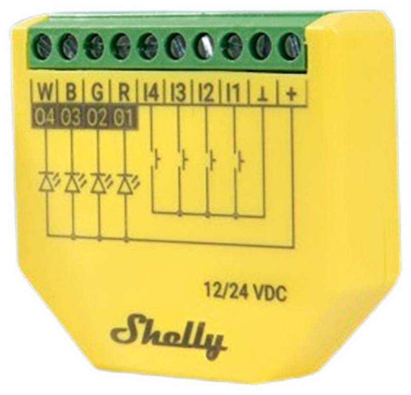 Shelly Unterputz LED Lichtcontroller, WLAN, BT Smart-Home-Steuerelement, mit Dimmfunktion, mit Messfunktion von Shelly