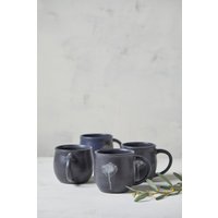 2Er Set Einzigartige Schwarze Keramik Kaffeetassen, Handgefertigte Keramiktassen Set, Keramiktasse Mit Baum Bild, Natur Rustikale Xl Mutter Geschenk von ShellyClayspot