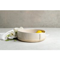 Große Weiße Auflaufform Aus Keramik, Handgefertigte Keramik Xl Schüssel, Einzigartiges Geschenk Für Gastgeschenke von ShellyClayspot