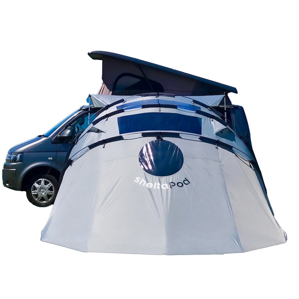 SHELTAPOD Bus Vorzelt Heckzelt Buszelt Camping Bus Zelt SUV VW Van Freistehend-Dark Grey von SheltaPod