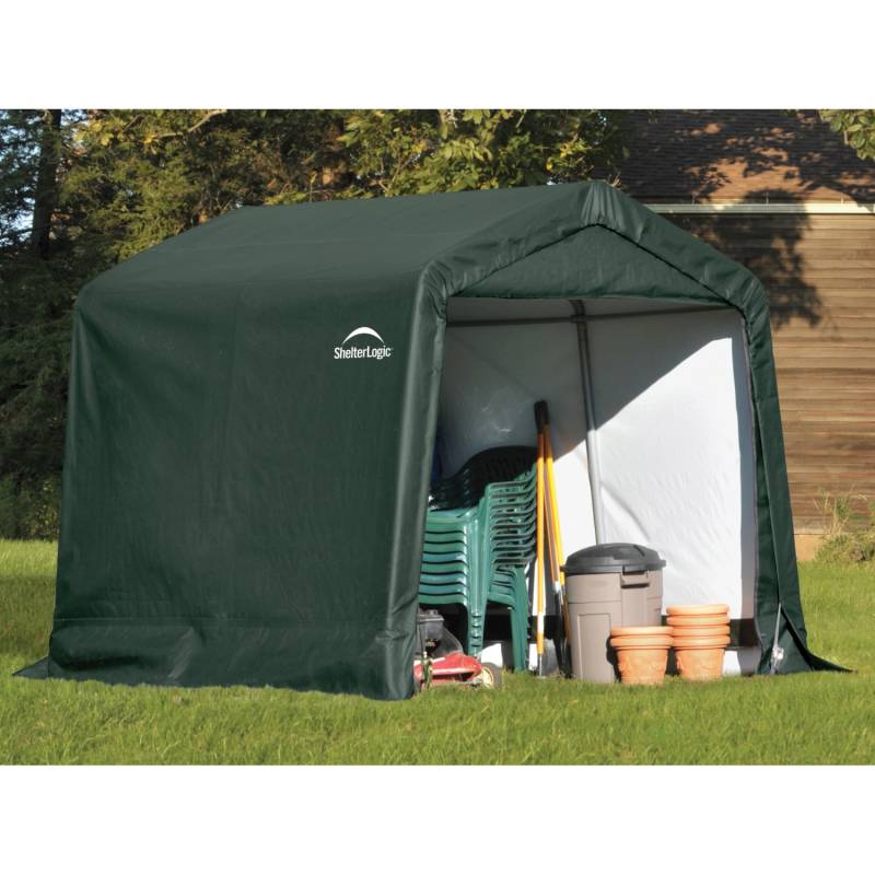 ShelterLogic Foliengerätehaus 5,76 m² Grün 240 cm x 240 cm von Shelter Logic