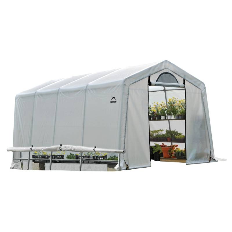 ShelterLogic Gewächshaus 18,3 m² Weiß 610 cm x 300 cm x 240 cm von Shelter Logic