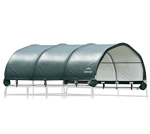 ShelterLogic Folien Weidezelt Überdachung ohne Stahlgestell | Grün | 370x370x170 cm von ShelterLogic