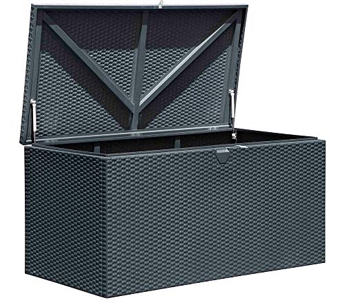 ShelterLogic Stahl Gartenbox | Kissenbox & Auflagenbox | Anthrazit | 132x70x67 cm von ShelterLogic