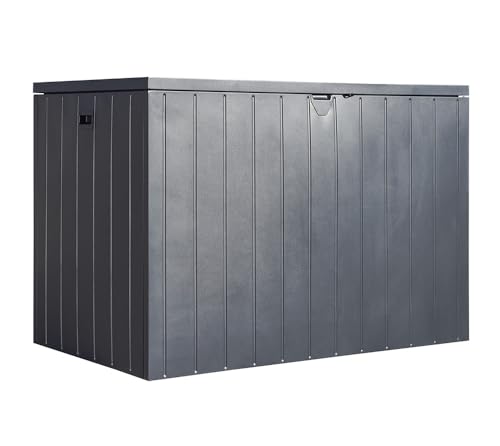 ShelterLogic Stahl Gartenbox | Kissenbox & Auflagenbox | Anthrazit | 79x138x93 cm von ShelterLogic