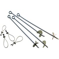Shelterlogic - Metall Bodenanker Sturmanker 4 Stück Silber 69 cm von Shelterlogic