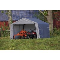 SHELTERLOGIC Folien-Gerätehaus, H (max) x B x T: 260  x 370 x 370 cm - grau von Shelterlogic