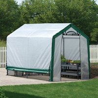 Shelterlogic - Shelter Logic Foliengewächshaus, 4,32 m² weiß / grün 180 x 240 x 200 cm (l x b x h) von Shelterlogic